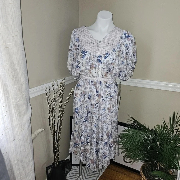 Lucky Brand Boho Smocked Waist Mid Maxi Dress - Picture 3 of 6